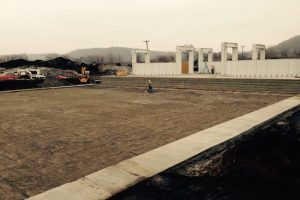 transload site concrete foundation